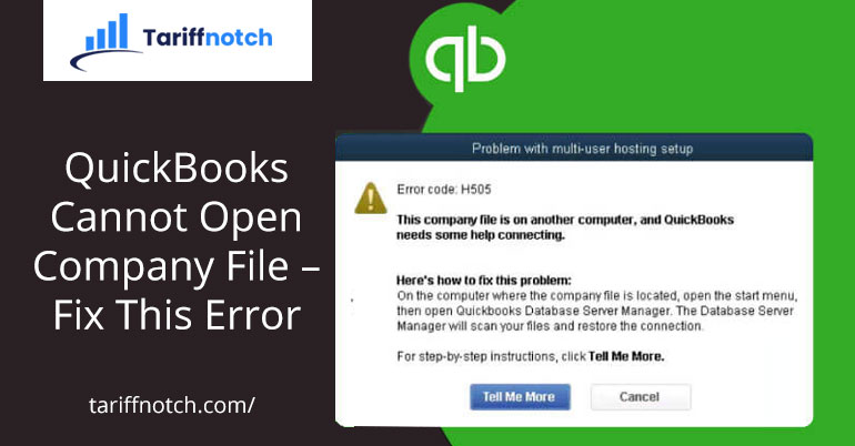 Quickbooks Cannot Open Company File Fix This Error